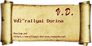 Várallyai Dorina névjegykártya